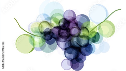 Abstract grape cluster