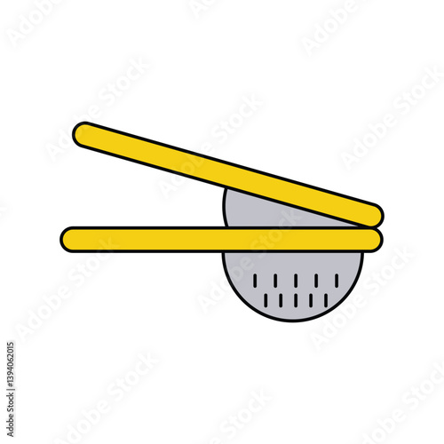 squeezer lineal color line icon with white background vector stock illustration