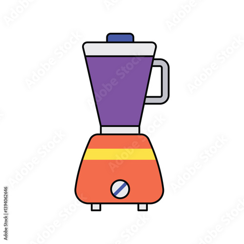 blender lineal color line icon with white background vector stock illustration