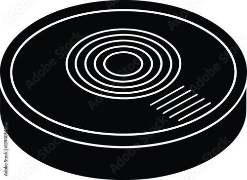 Wireless Charger Silhouette Black Vector Illustration EPS File