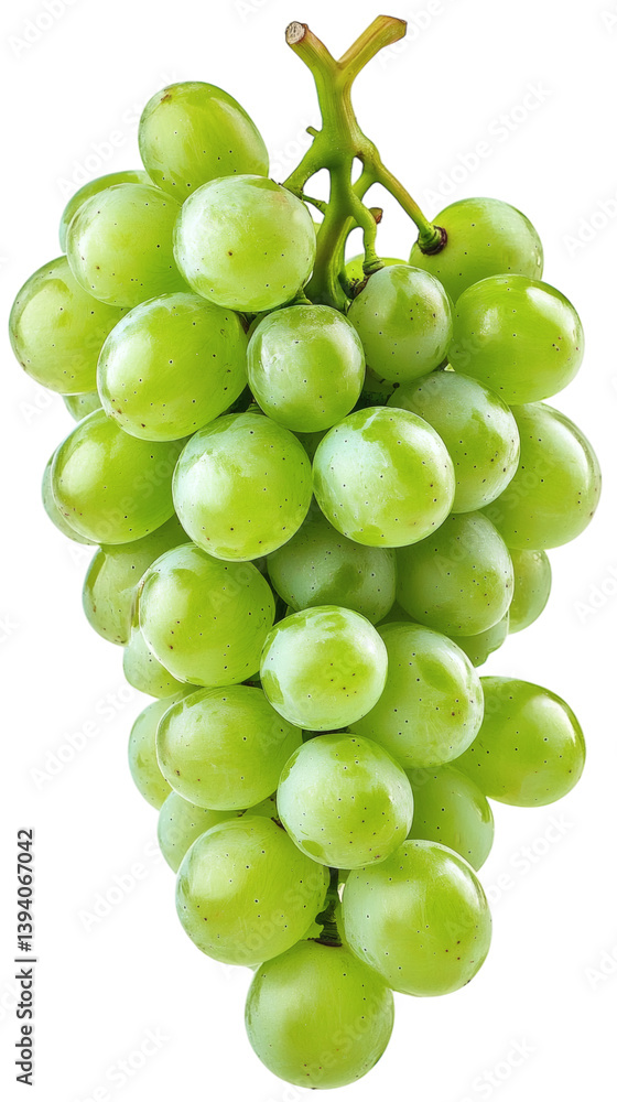 green grape muscat clusters isolated on transparent background green grape muscat clusters isolated on transparent background