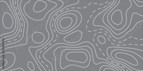 Abstract Earth Relief Map with Conceptual Elevation Changes in Vector Style, Displayed on a Bold Black Background, Featuring Dynamic Geometric Layers and Topographical Fluidity