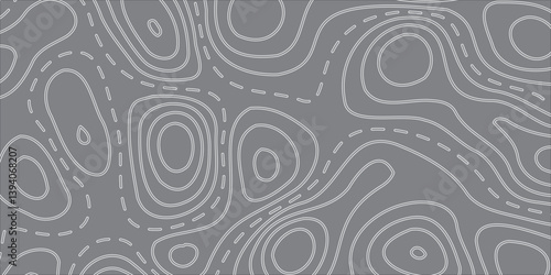 Abstract Vector Earth Relief Map with Conceptual Elevation Changes, Displayed on a Bold Black Background, Using Flowing Geometric Layers and Topographic Lines for a Refined, High-Contrast Artist