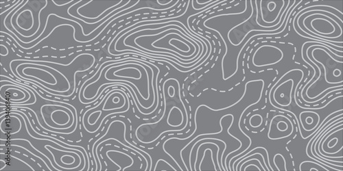 Vector Abstract Earth Relief Map with Conceptual Elevation Layers on a Black Background, Showcasing Geometric and Fluid Topographical Features for a Clean, Elegant Visual Interpretation of Nature