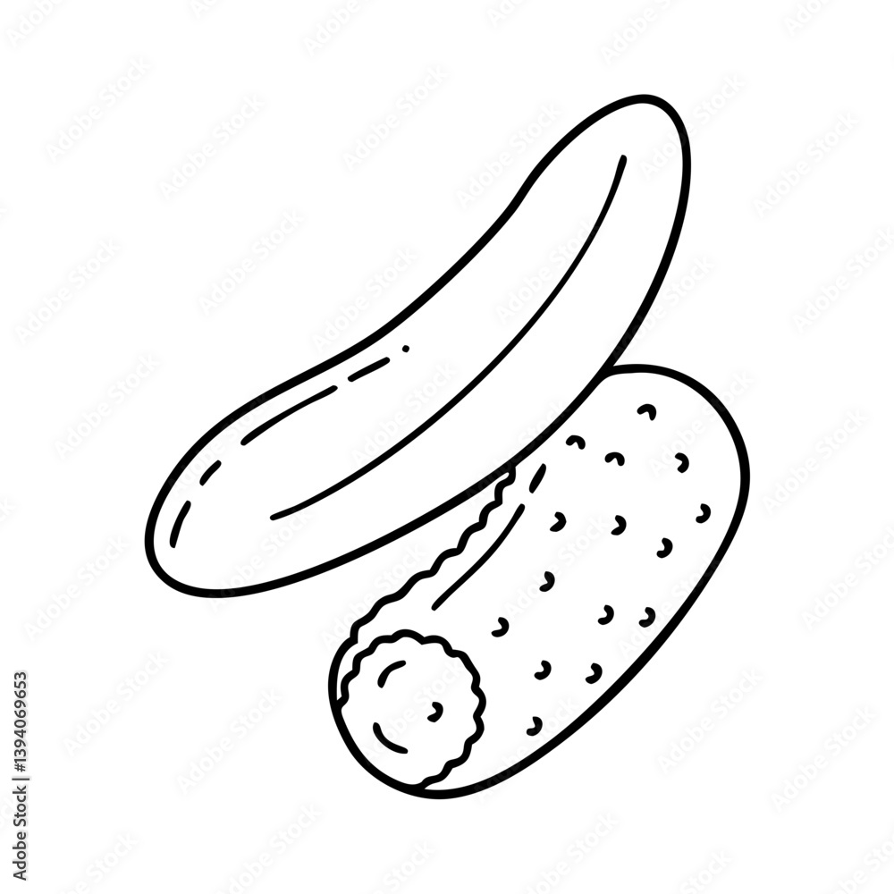 pickled cucumber icon, pickled cucumber line art - simple line art of pickled cucumber, perfect for pickled cucumber logos and icons pickled cucumber icon, pickled cucumber line art - simple line art of pickled cucumber, perfect for pickled cucumber logos and icons