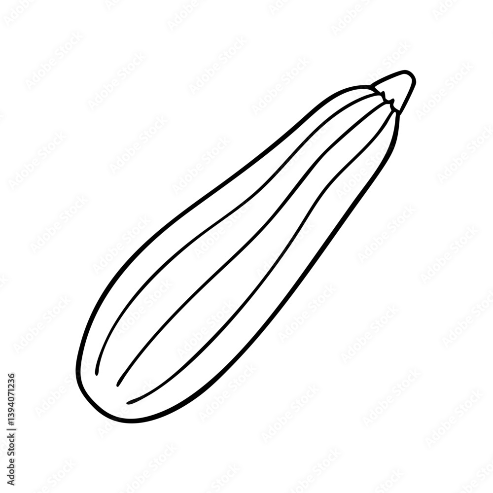 zucchini icon, zucchini line art - simple line art of zucchini, perfect for zucchini logos and icons zucchini icon, zucchini line art - simple line art of zucchini, perfect for zucchini logos and icons