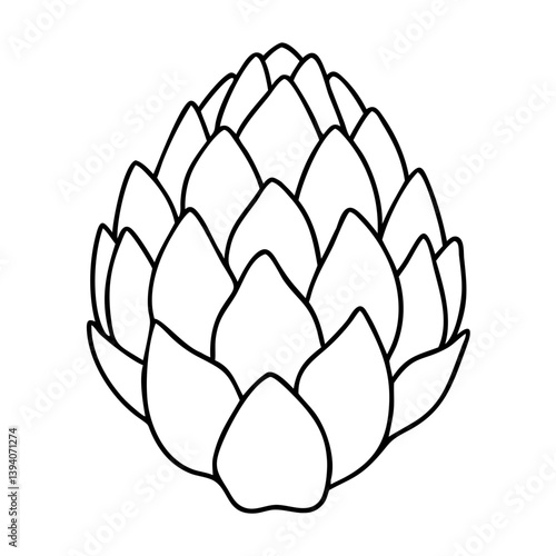 artichoke icon, artichoke line art - simple line art of artichoke, perfect for artichoke logos and icons