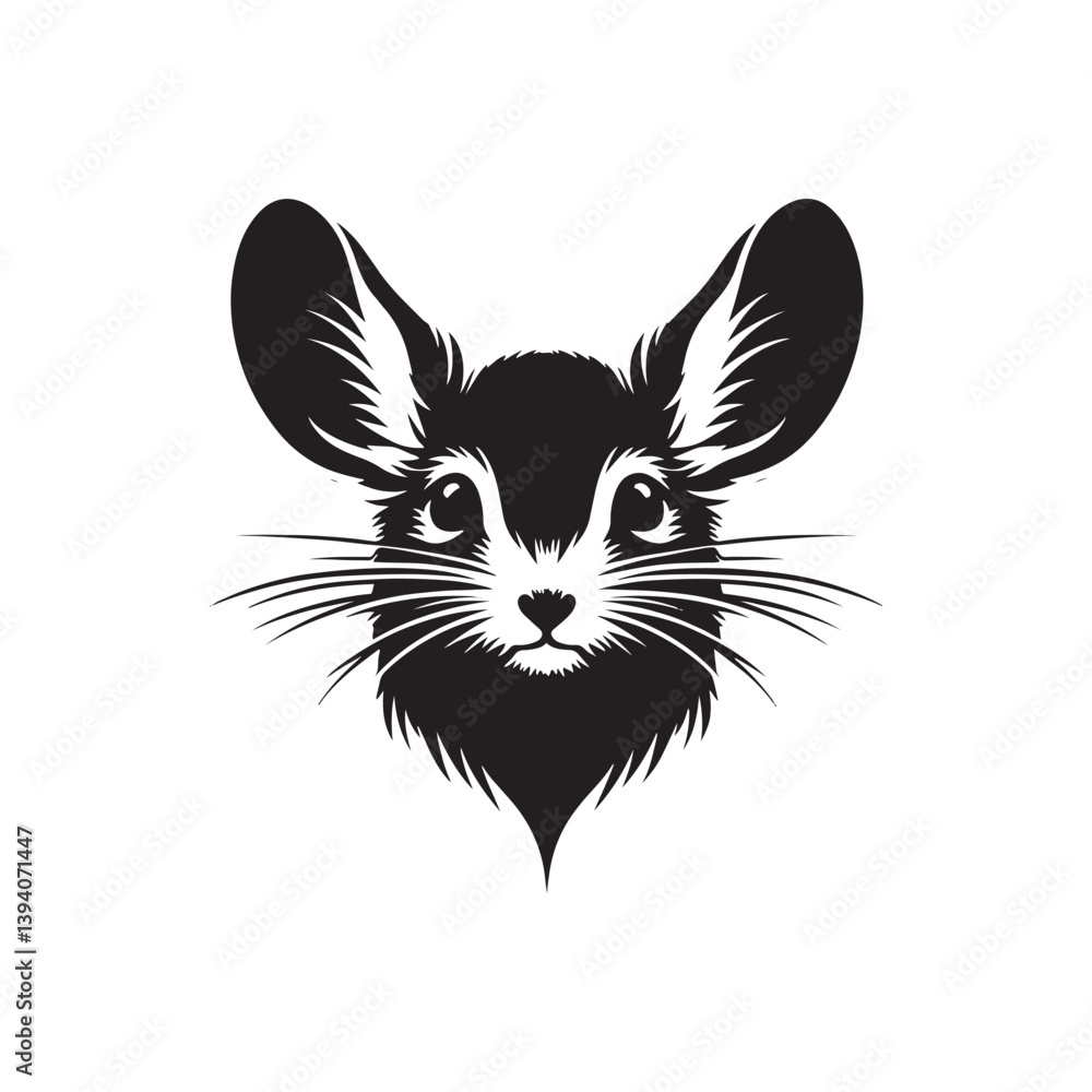Fototapeta premium Jerboa Vector Silhouette - Minimalist Jerboa Design - Illustration of Jerboa.