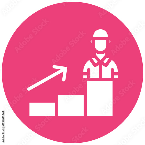 Person Climbing Stairs Icon