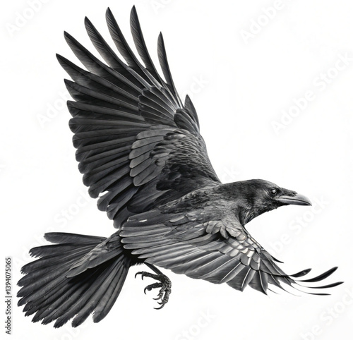 crow in flight