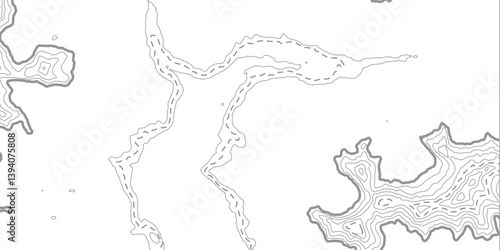 Abstract Vector Earth Relief Map Illustrating Conceptual Elevation Changes with Fluid Lines and Dynamic, Geometric Patterns to Capture Natural Terrain