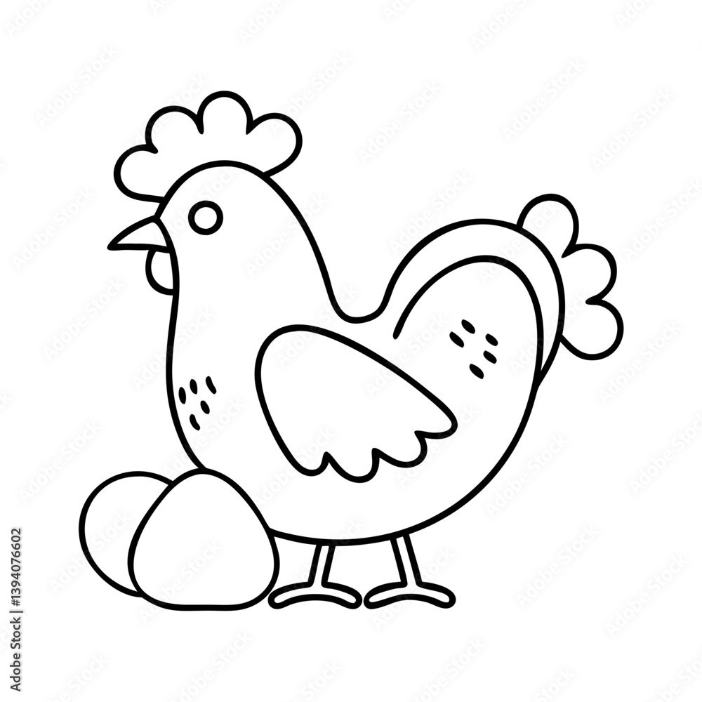 chicken icon, chicken line art - simple line art of chicken, perfect for chicken logos and icons chicken icon, chicken line art - simple line art of chicken, perfect for chicken logos and icons