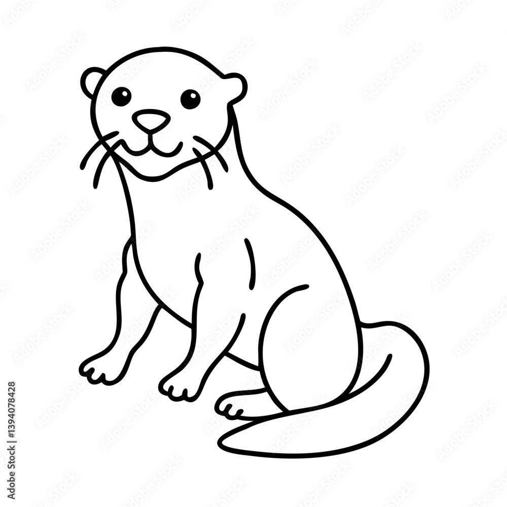 otter icon, otter line art - simple line art of otter, perfect for otter logos and icons otter icon, otter line art - simple line art of otter, perfect for otter logos and icons