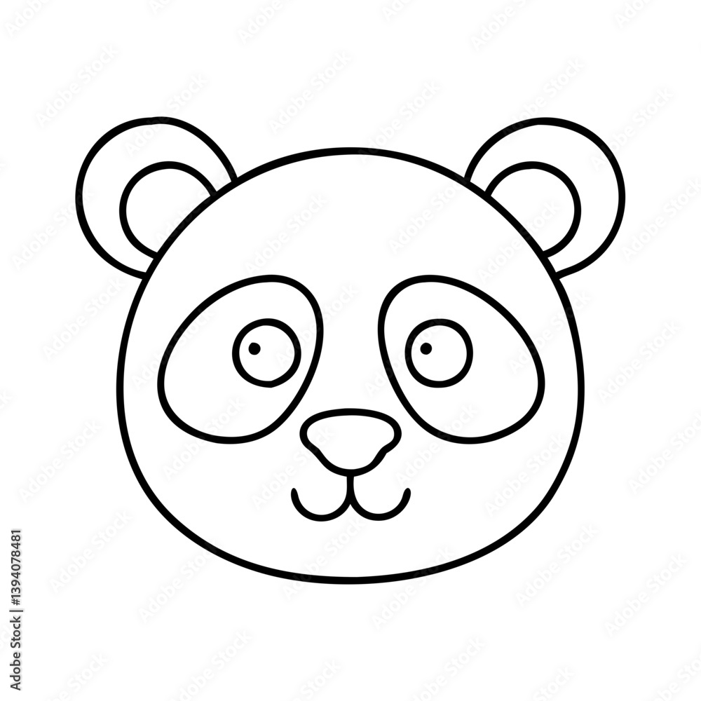 panda icon, panda line art - simple line art of panda, perfect for panda logos and icons panda icon, panda line art - simple line art of panda, perfect for panda logos and icons