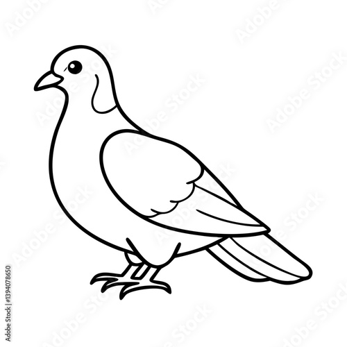 pigeon icon, pigeon line art - simple line art of pigeon, perfect for pigeon logos and icons