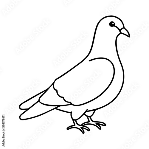 pigeon icon, pigeon line art - simple line art of pigeon, perfect for pigeon logos and icons