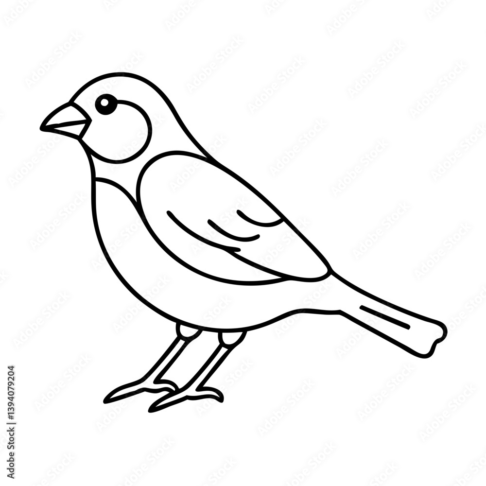 Obraz premium sparrow icon, sparrow line art - simple line art of sparrow, perfect for sparrow logos and icons