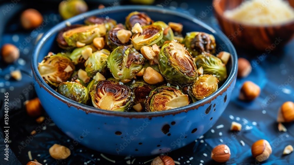 Roasted brussels sprout hazelnut salad with parmesan and lemon dressing Roasted brussels sprout hazelnut salad with parmesan and lemon dressing