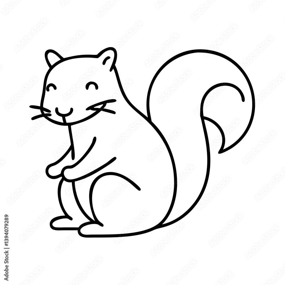 squirrel icon, squirrel line art - simple line art of squirrel, perfect for squirrel logos and icons squirrel icon, squirrel line art - simple line art of squirrel, perfect for squirrel logos and icons