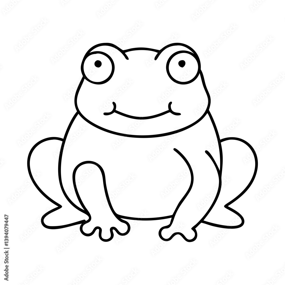 Obraz premium toad icon, toad line art - simple line art of toad, perfect for toad logos and icons