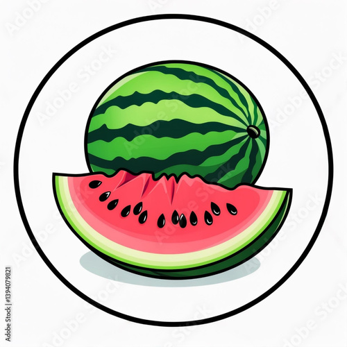 Watermelon Fruit Logo Design
