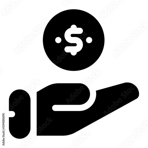 icon pay with style glyph