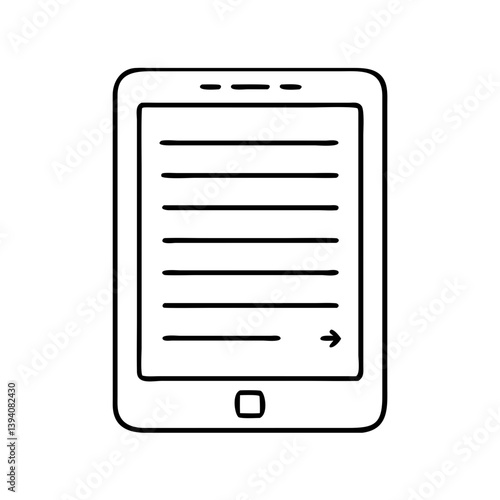 e reader kindle icon, e reader kindle line art - simple line art of e reader kindle, perfect for e reader kindle logos and icons