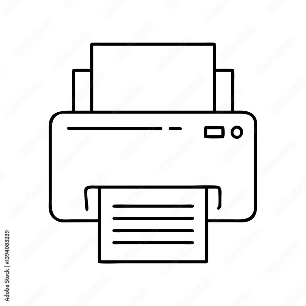 printer icon, printer line art - simple line art of printer, perfect for printer logos and icons printer icon, printer line art - simple line art of printer, perfect for printer logos and icons