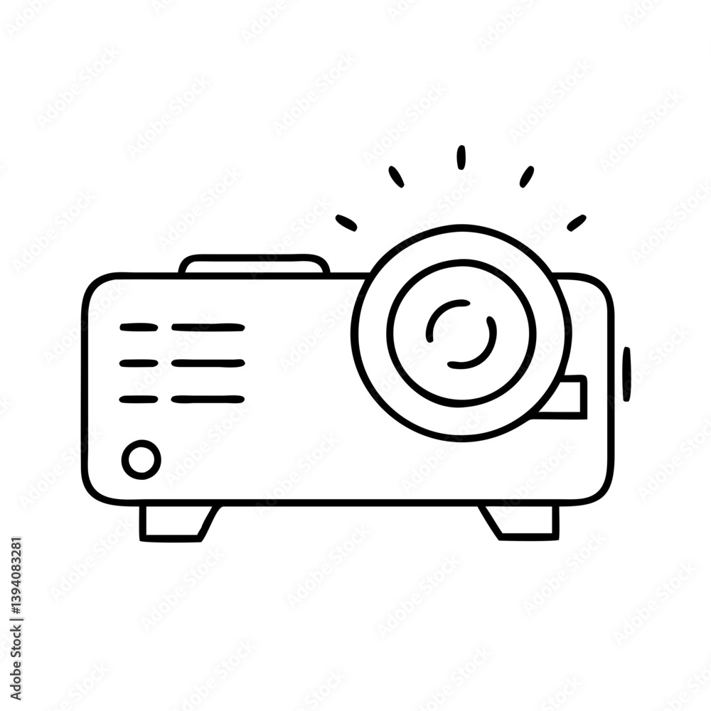 projector icon, projector line art - simple line art of projector, perfect for projector logos and icons projector icon, projector line art - simple line art of projector, perfect for projector logos and icons