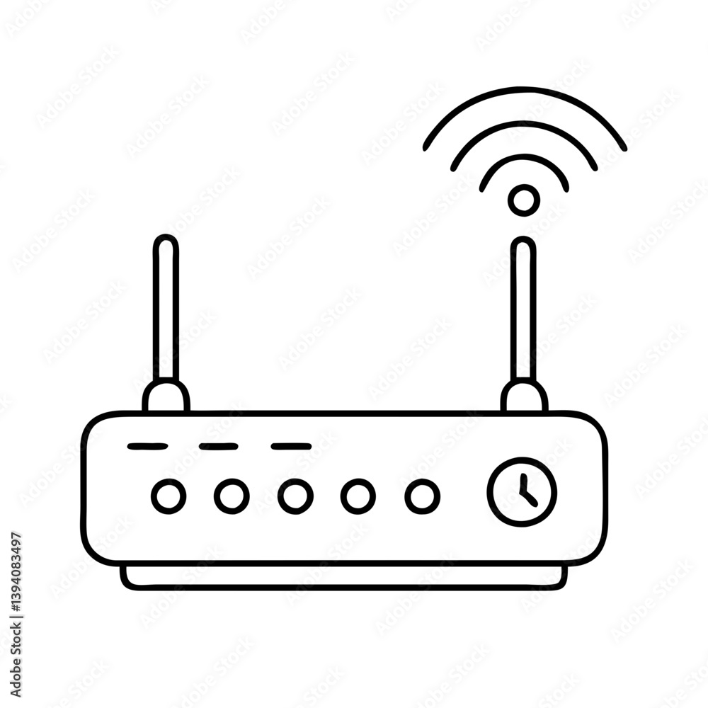 router icon, router line art - simple line art of router, perfect for router logos and icons router icon, router line art - simple line art of router, perfect for router logos and icons