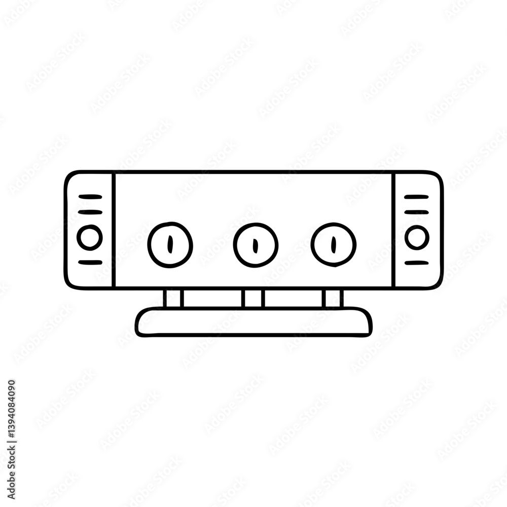 Fototapeta premium sound bar icon, sound bar line art - simple line art of sound bar, perfect for sound bar logos and icons