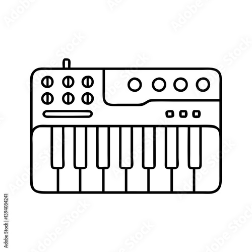 synthesizer icon, synthesizer line art - simple line art of synthesizer, perfect for synthesizer logos and icons