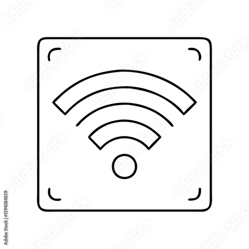 wi fi signal icon icon, wi fi signal icon line art - simple line art of wi fi signal icon, perfect for wi fi signal icon logos and icons