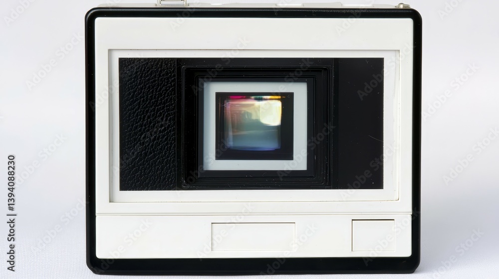 Retro Instant Camera Photo Print Isolated on White Retro Instant Camera Photo Print Isolated on White