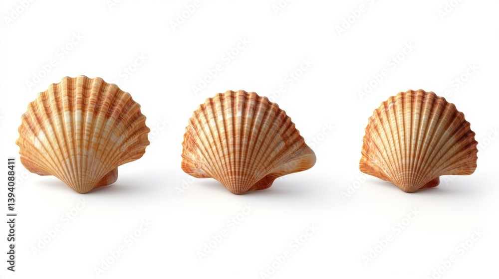 Various Seashells Isolated on White Background Various Seashells Isolated on White Background