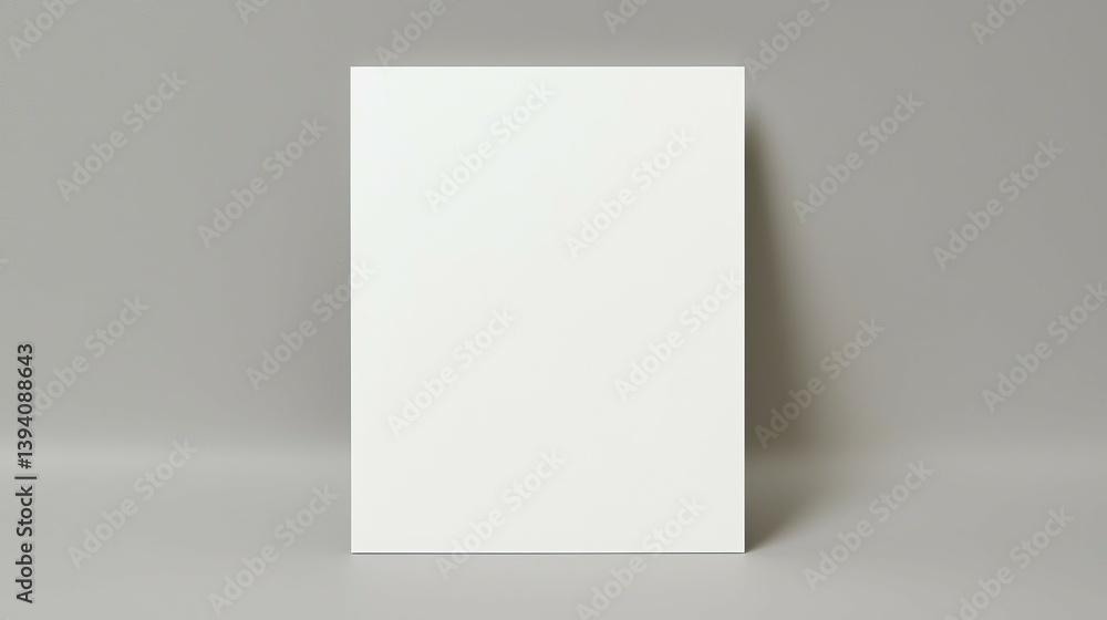 Clean White Poster Mockup on Soft Gray Background Modern Minimalism for Your Design Clean White Poster Mockup on Soft Gray Background Modern Minimalism for Your Design