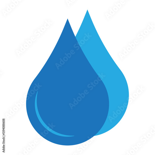 Drop icon. Blue drop icon.