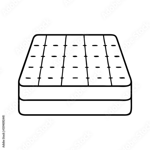mattress icon, mattress line art - simple line art of mattress, perfect for mattress logos and icons