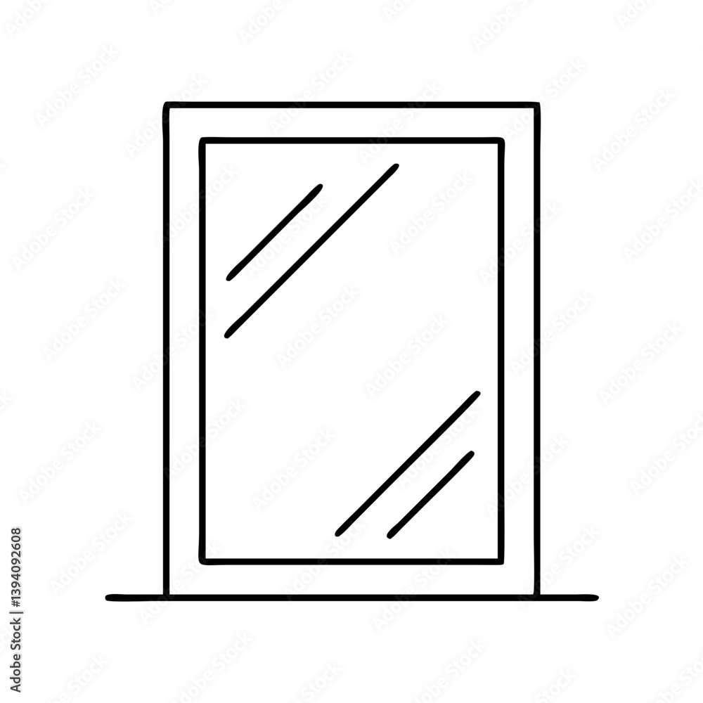 mirror icon, mirror line art - simple line art of mirror, perfect for mirror logos and icons mirror icon, mirror line art - simple line art of mirror, perfect for mirror logos and icons