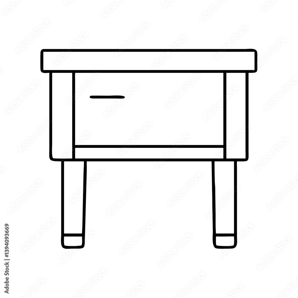 side table icon, side table line art - simple line art of side table, perfect for side table logos and icons side table icon, side table line art - simple line art of side table, perfect for side table logos and icons