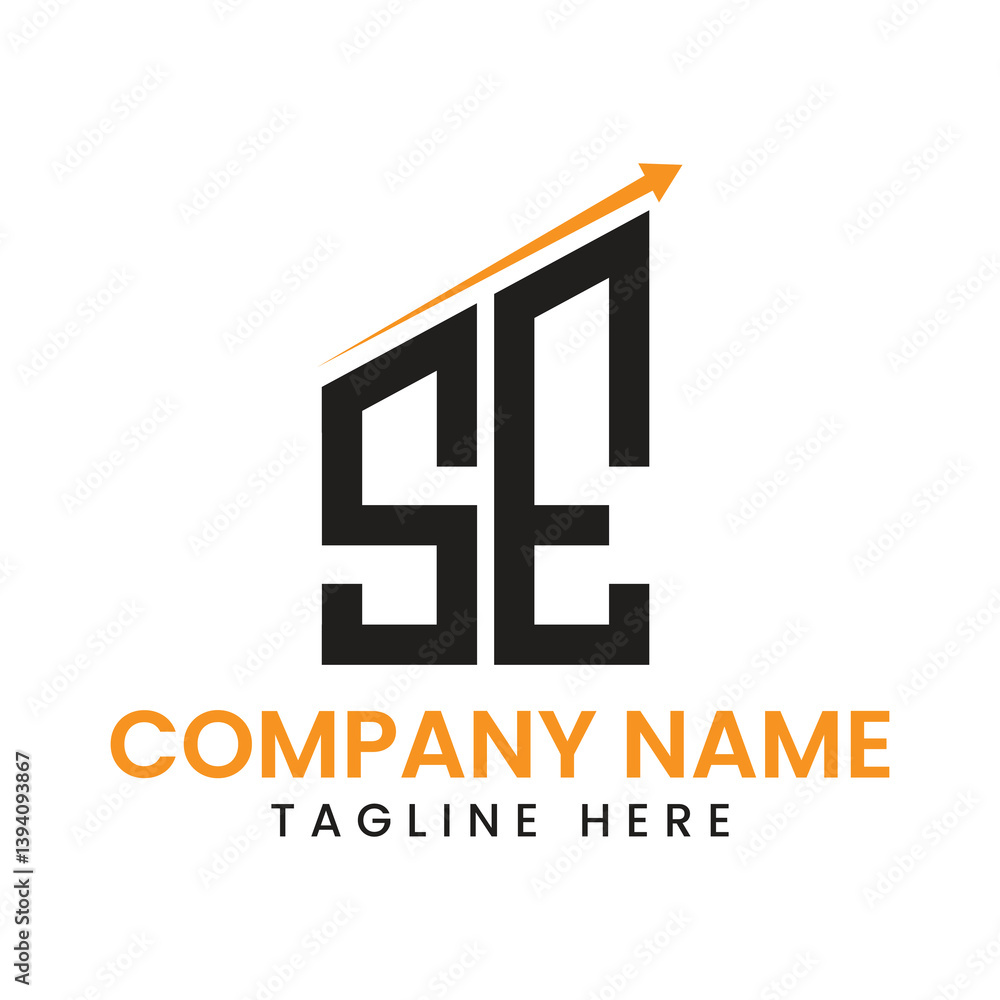 Fototapeta premium Minimalist Arrow Growth Logo Design