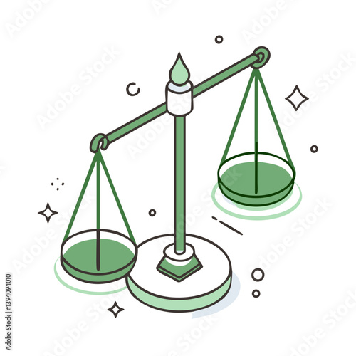 Scales of justice icon for legal websites, law firms, and judicial services. Suitable for attorney blogs, legal education materials, and court-related communications.
