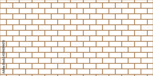 Abstract bathroom wall and floor brick wall texture background. white brick vector illustration texture of the wall with masonry Bricks laid in rows background.	