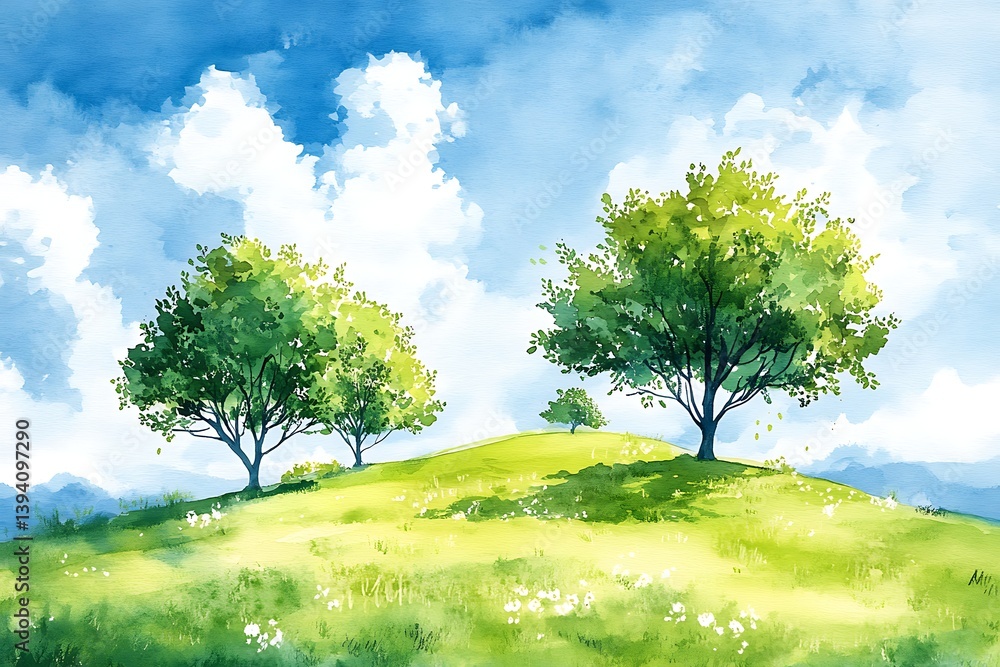 Fototapeta premium Summer Meadow Landscape