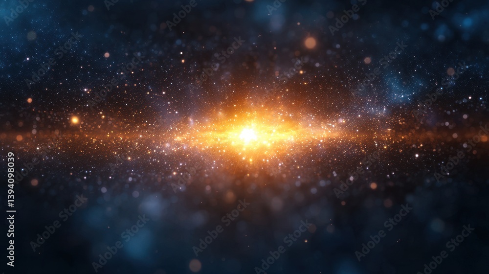Fototapeta premium Stunning Cosmic Background with Bright Stars and Galactic Dust in Deep Space