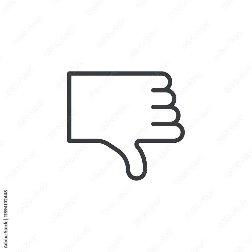 Fototapeta premium Dislike line icon
