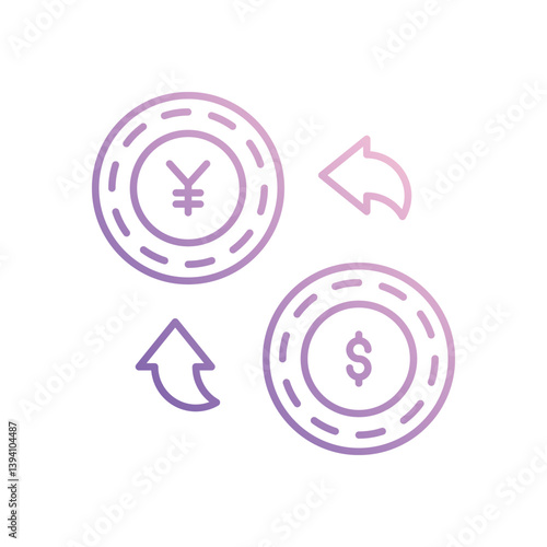 Currency Exchange icon vector stock illustration