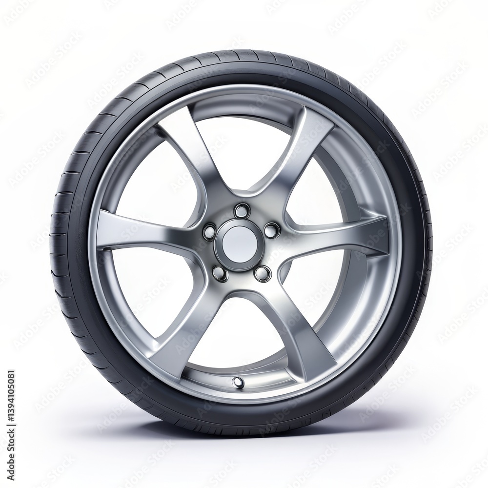 Silver Alloy Wheel with Black Tire, Automotive , Wheel , Tire , Rim Silver Alloy Wheel with Black Tire, Automotive , Wheel , Tire , Rim