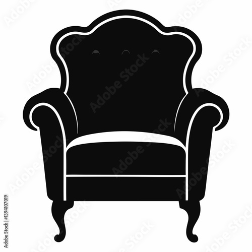 black leather armchair