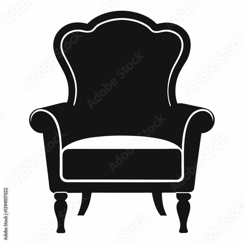 black leather armchair